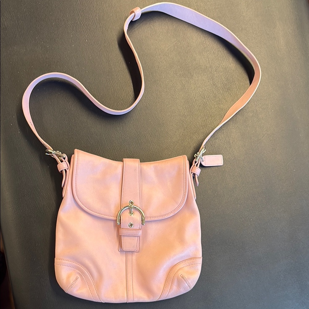 Coach Pink Crossbody Bag with Sleek Design